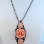 Vintage style peach flower ..