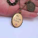 We Love Mama necklace, hand..