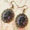 Purple Earrings, Skeleton ..