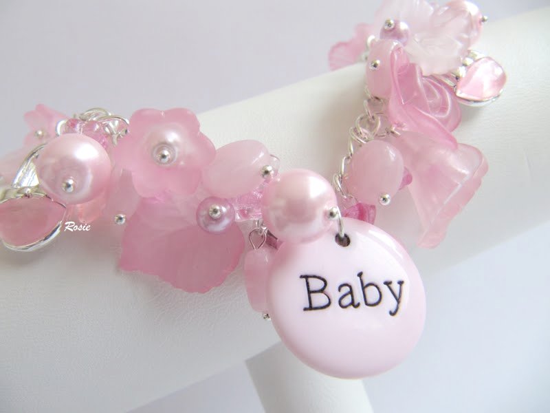 Pink bracelet, New Mommy, it's a babygirl, newborn
